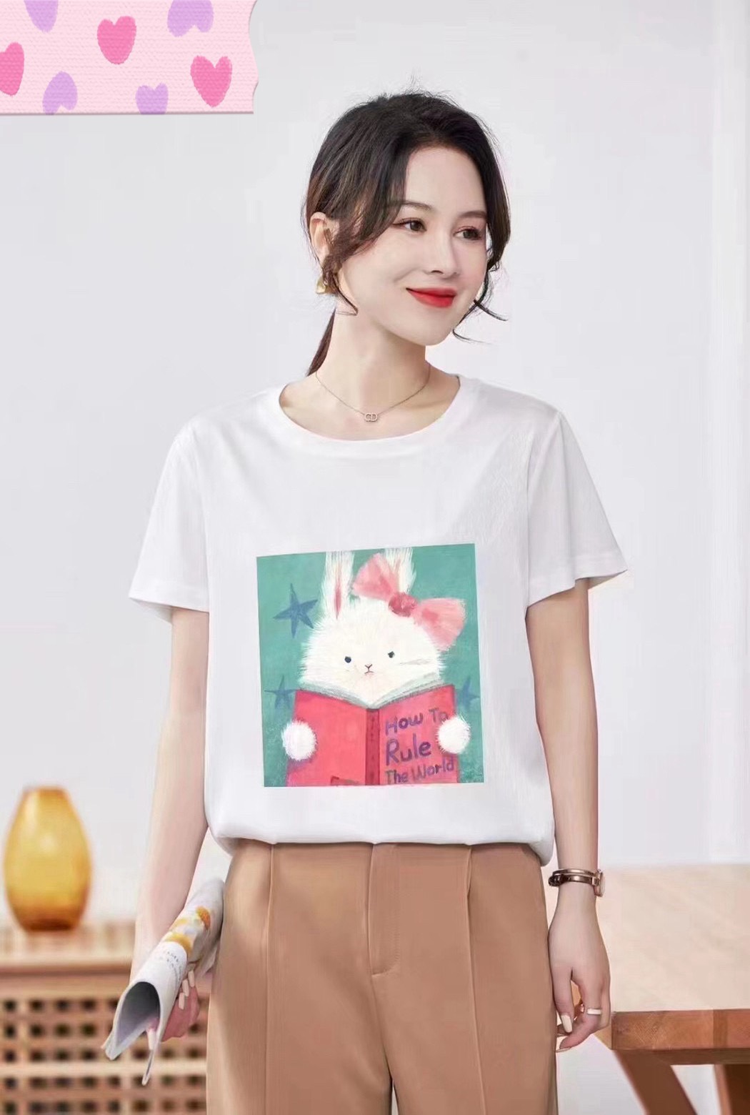 馥萊AB版真絲印花上衣-1540421187